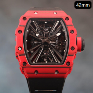 M12-01 Red NTPT Black Rubber strap